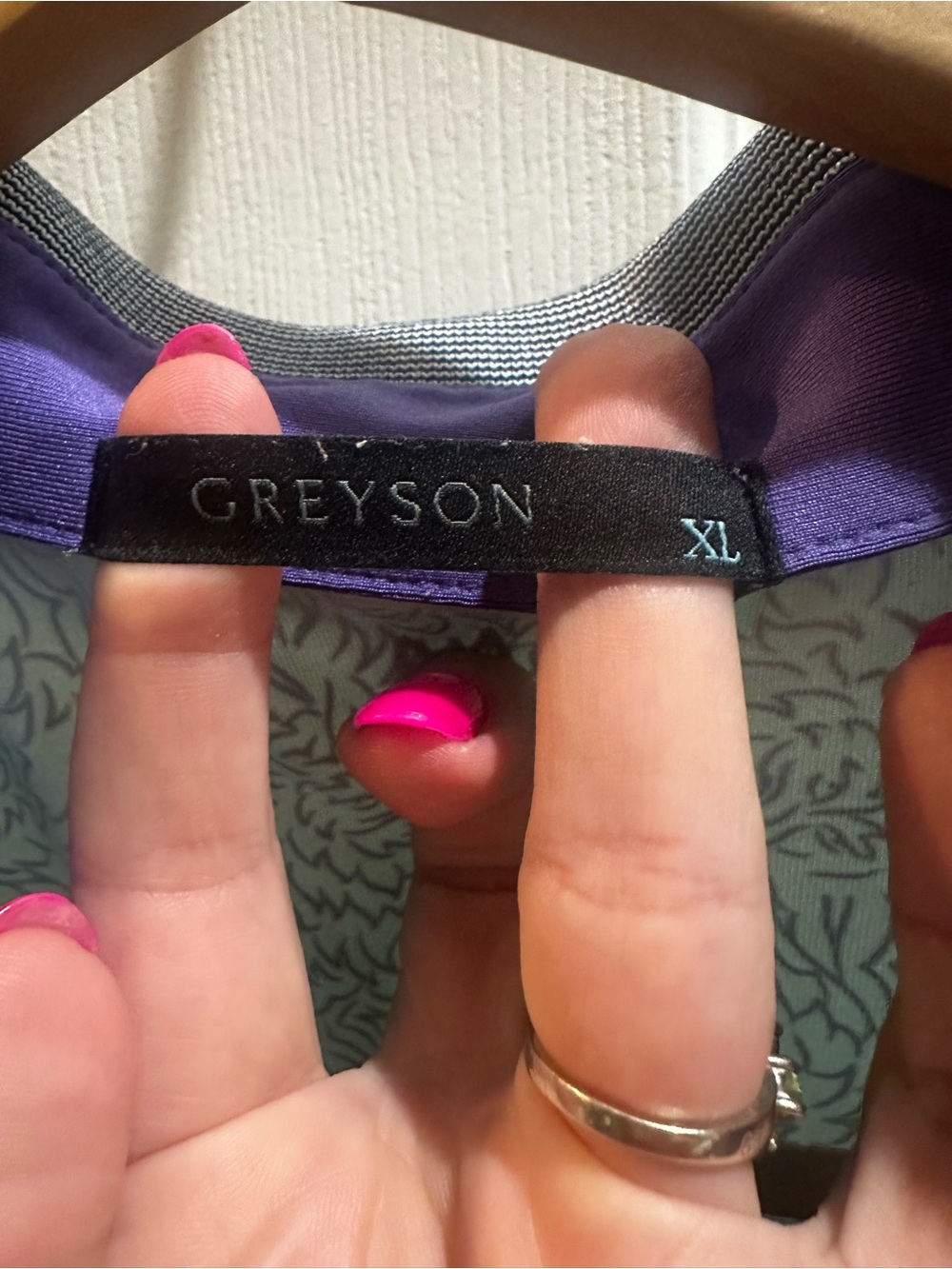 Greyson Den Of Thieves Polo Light Blue Purple Wolves Golf XL - Picture 2 of 9